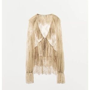 ZARA ZW COLLECTION LIMITED EDITION LACE RUFFLE SHIRT
